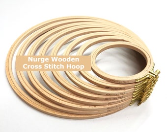 Nurge Beechwood Embroidery Hoop, Cross Stitch, Needlework Tools