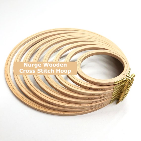 Nurge Wooden Embroidery Ring Cross Stitch Hoop in 8 Sizes 16mm  Depth,needlework Tools,stitching Hoop,wooden Embroidery,beading Hoop 