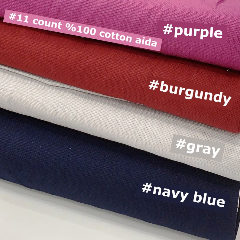 11 Count Soft Aida Cloth 100 Cotton Aida Cross Stitch Etsy