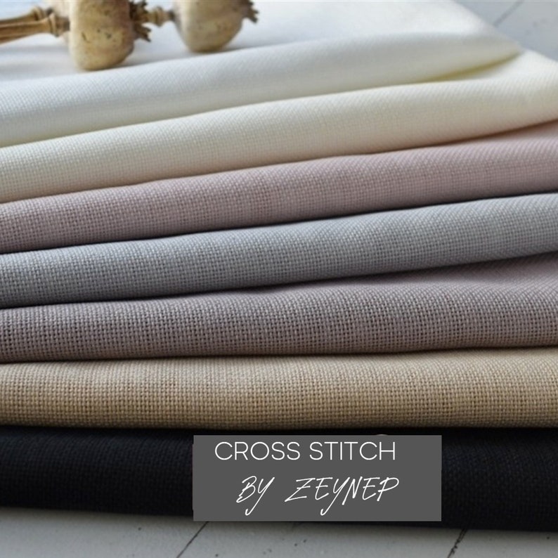 16 Count Soft Linen Cross Stitch Fabric Polyester Cotton Etsy