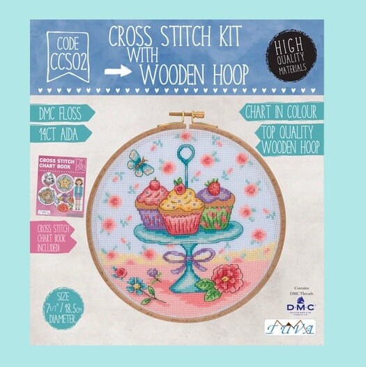 Tuva Cross Stitch Kit With Wooden Hoop,embroidery Kit,beginner