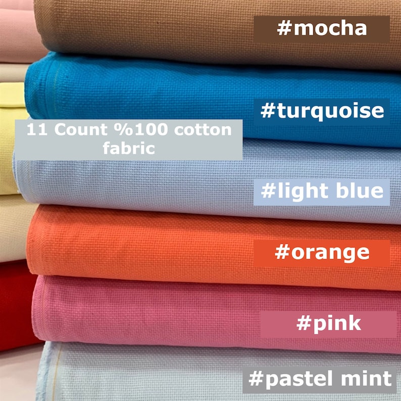 11 Count Soft Aida Cloth 100 Cotton Aida Cross Stitch Etsy