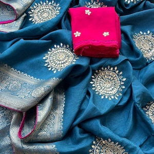 Pure Munga silk Banarasi weaving saree