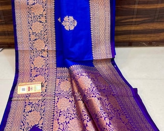 Pure handloom Katan silk saree.