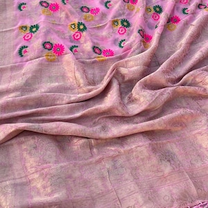 pure Khaddi georgette Banarasi weaving saree