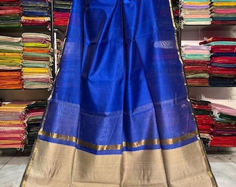 Maheshwari handwoven Ghicha pallu saree