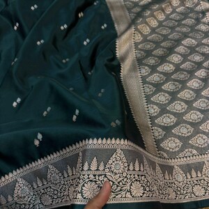 Mooie Banarasi mashru-zijden sari