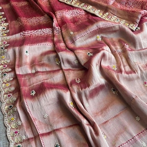 Pure Khaddi georgette Banarasi weaving saree.