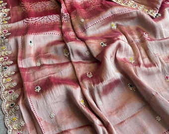Pure Khaddi georgette Banarasi weaving saree.