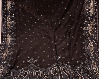 Beautiful georgette chikankari saree with sequence work