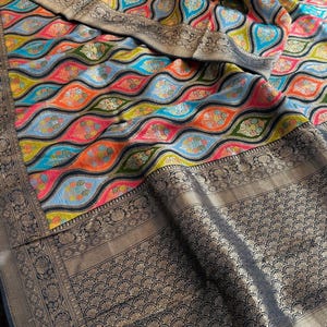 Pure munga silk Banarasi weaving saree