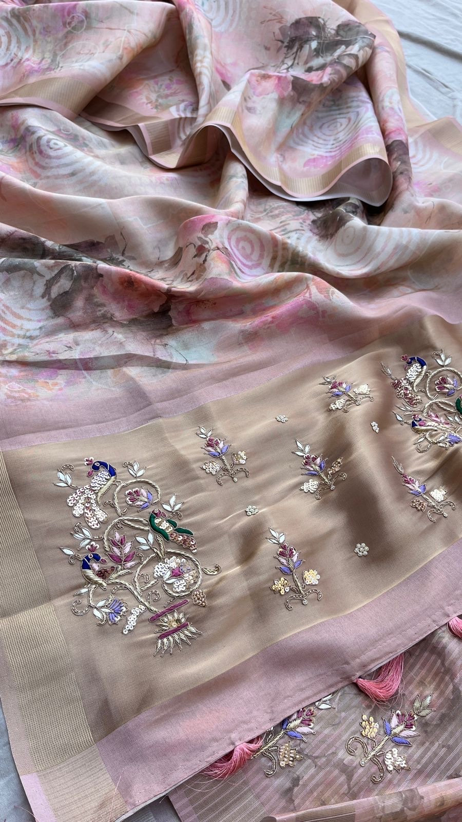 Beautiful Pure Soft Munga Tissue Silk Banarasi Weaving Saree With ...