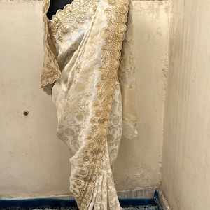 Pure Khaddi georgette Banarasi weaving saree