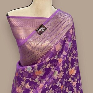 Pure Kora handloom Banarasi saree