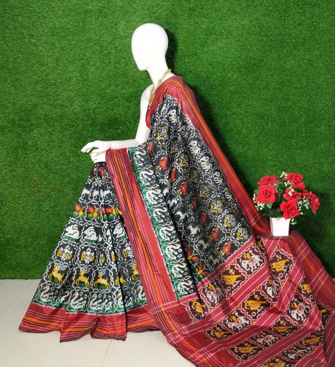 Ikkat Silk Saree