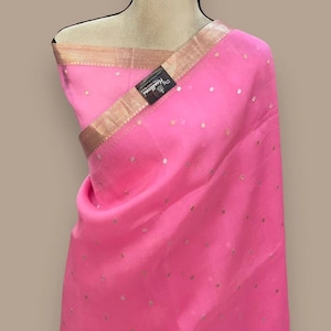 Pure Kora handloom Banarasi saree