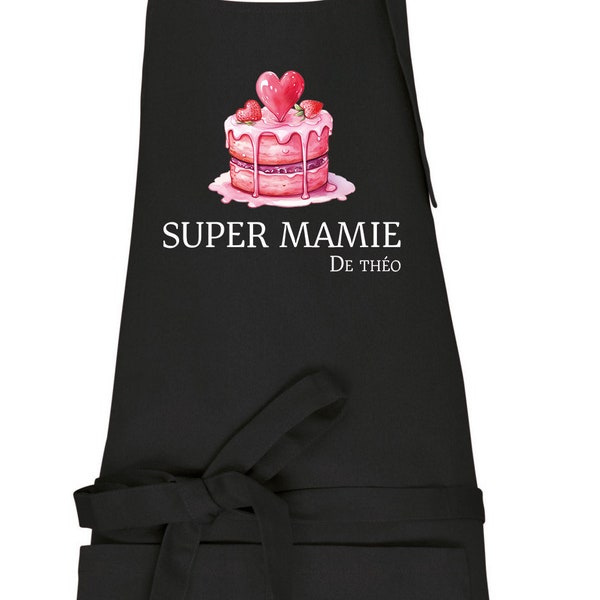 Tablier de cuisine Bio personnalisé. Modèle cupcake. 10 couleurs au choix.