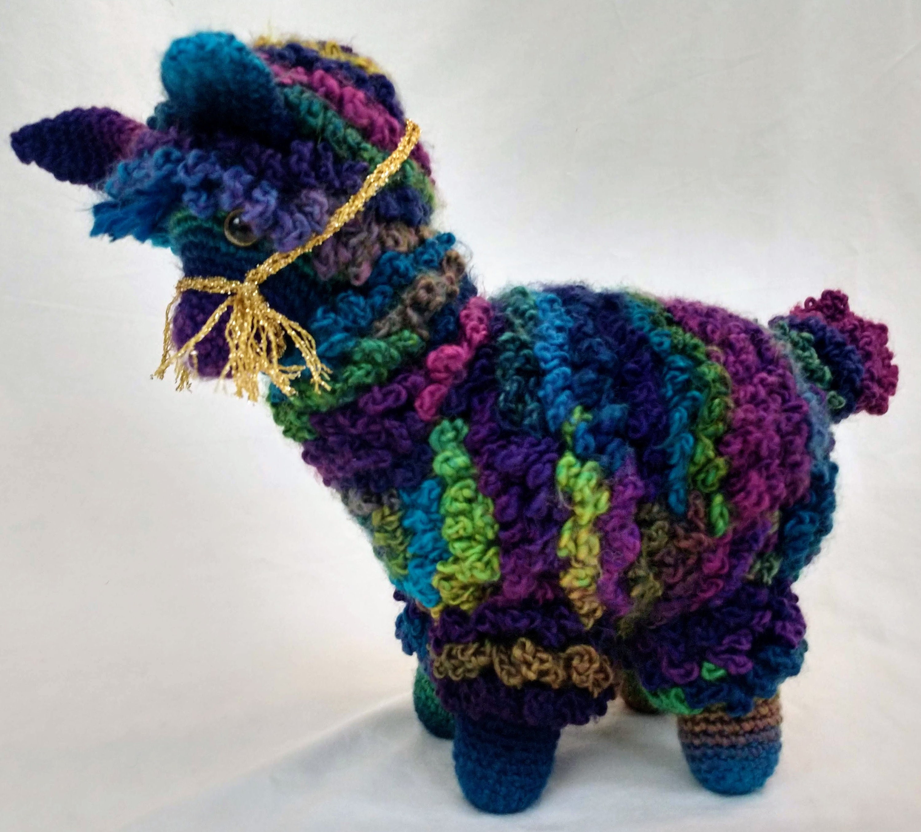 blue stuffed llama