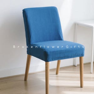 Custom size chair cover, thick cotton chair cover,party chair cover, blue chair cover, party chair slipcover, wedding decor, slipcover