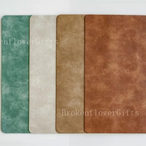 Faux leather placemats set - rectange placemats - waterproof placemats - 2 sides faux leather placemats rectangle - placemats set of 2,3,4