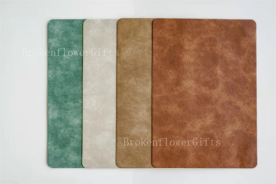 Faux leather placemats set - rectange placemats - waterproof placemats - 2 sides faux leather placemats rectangle - placemats set of 2,3,4
