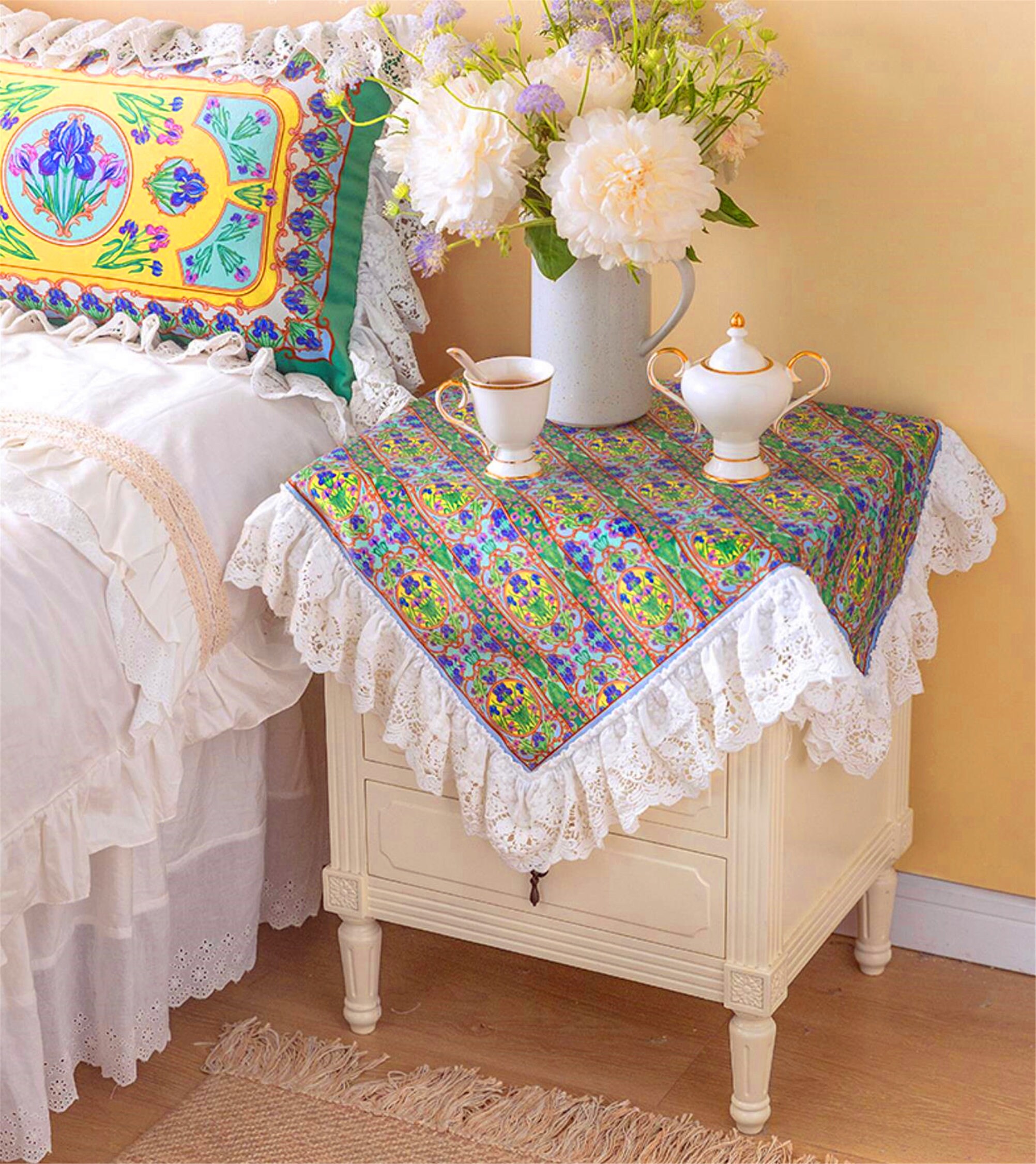 Retro style bedside table decor cloth bedside table Etsy
