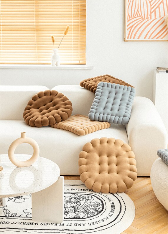 Cookies Cushion Plush Cushion Round Cushion Rectangular Etsy