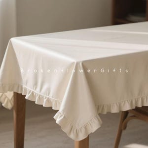 Faux leather tablecloth - waterproof tablecloth - multi colors rectangle tablecloth  -  custom size tableclth - ruffle tablecloth