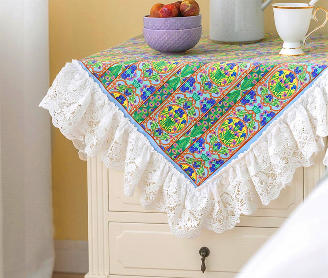 Retro style bedside table decor cabinet cloth bedside table | Etsy