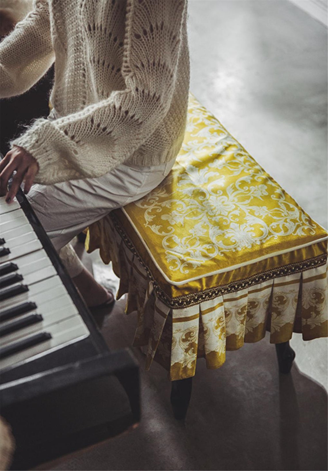 Elegant piano dust cover piano half cover piano fresh Etsy