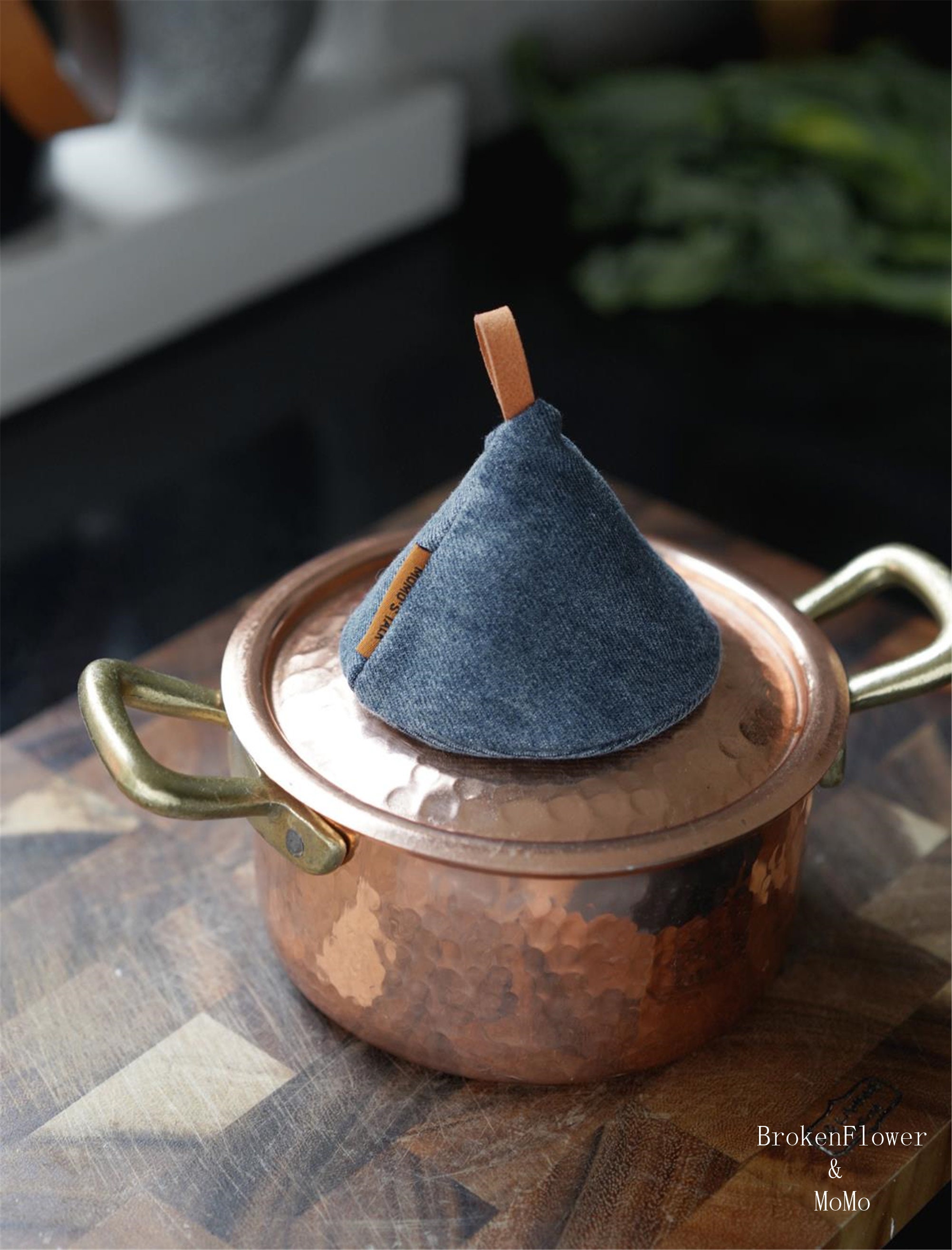 Denim antiheat pot lid cover kitchen utensils kitchen Etsy
