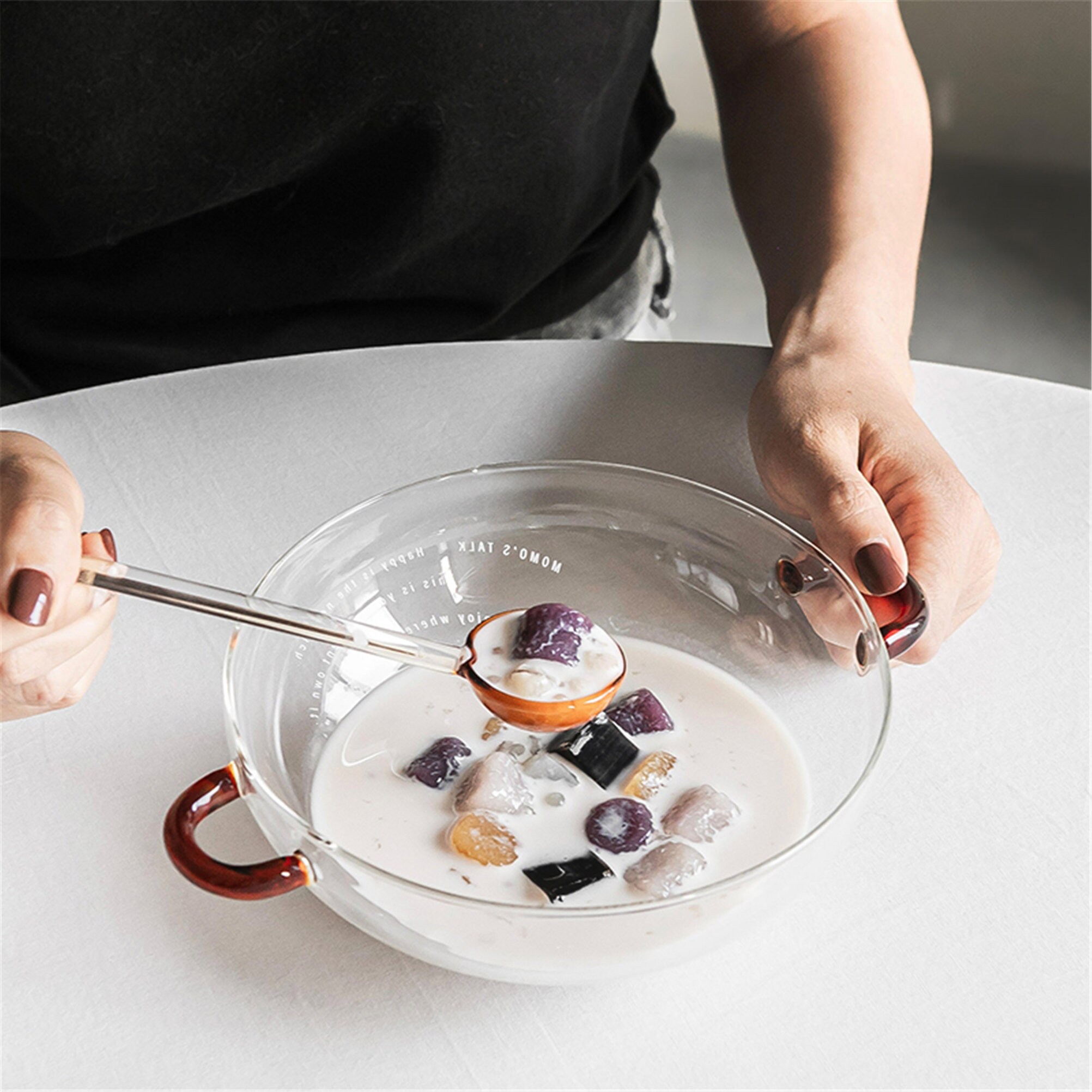 Serving glass bowl heat resistant salad bowl dessert glass Etsy