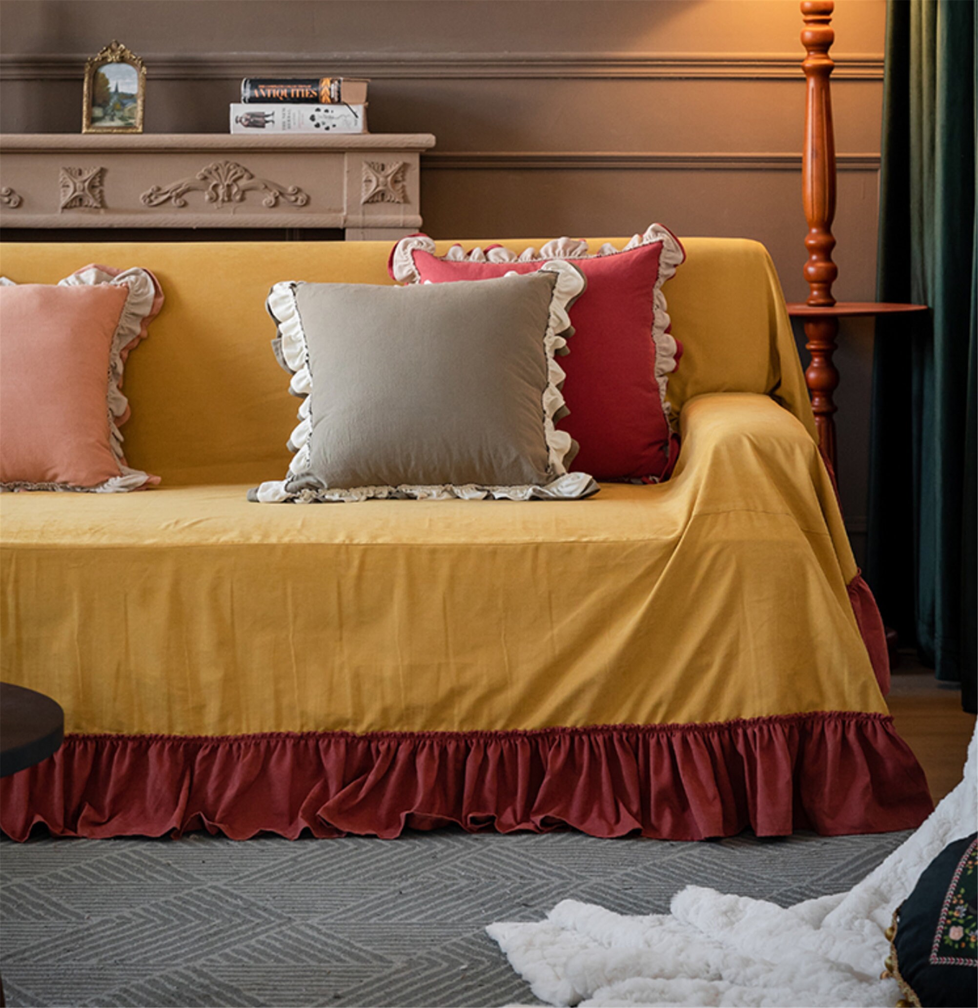 Multi color sofa slipcover velvetcustom sofa cover Etsy