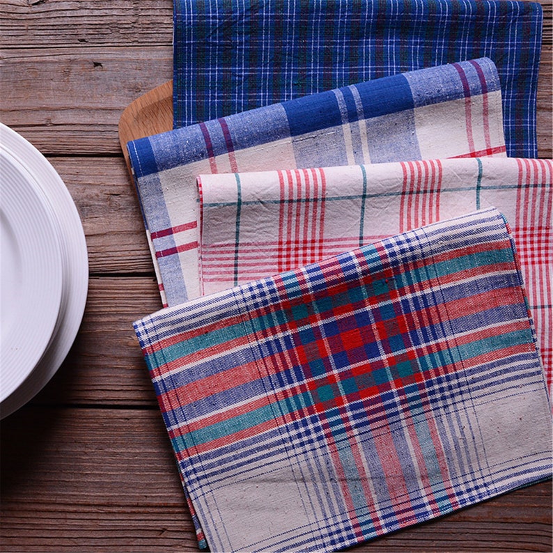 Cotton Place Mats Lattice Placemats Table Decor Blue Etsy UK