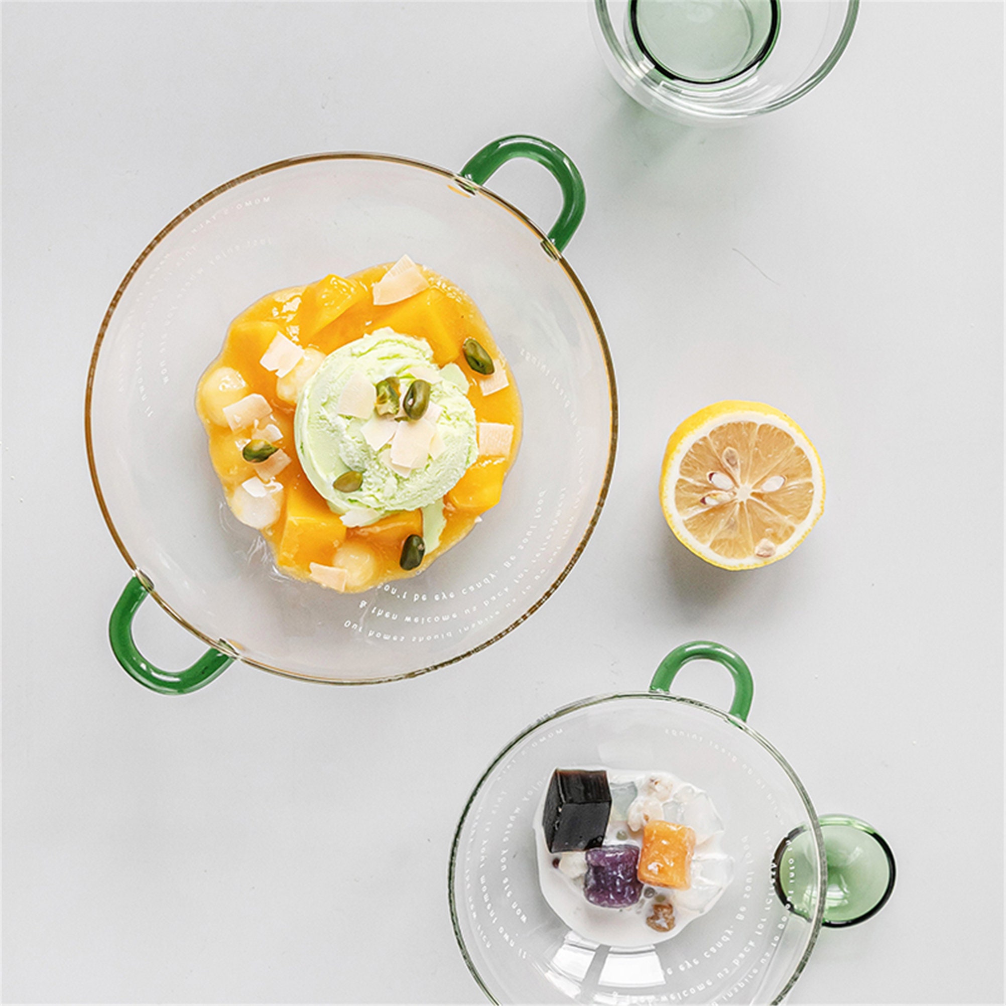 Serving glass bowl heat resistant salad bowl dessert glass Etsy