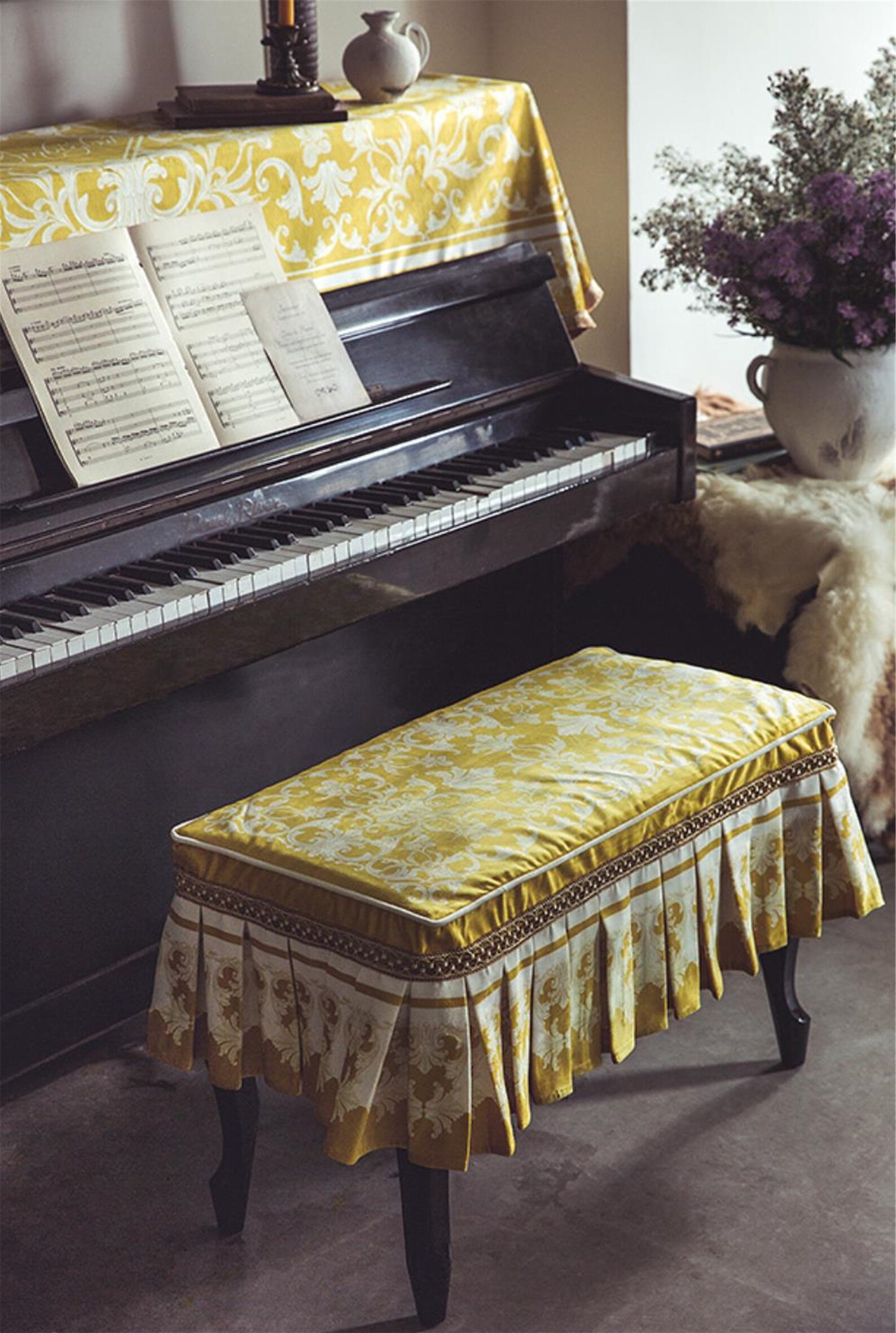 Elegant piano dust cover piano half cover piano fresh Etsy