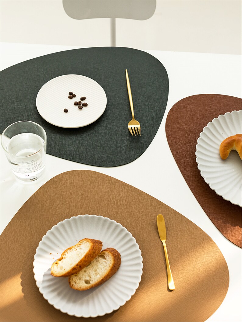Placemats multi Colors Faux Leather Placemats PU Leather Etsy