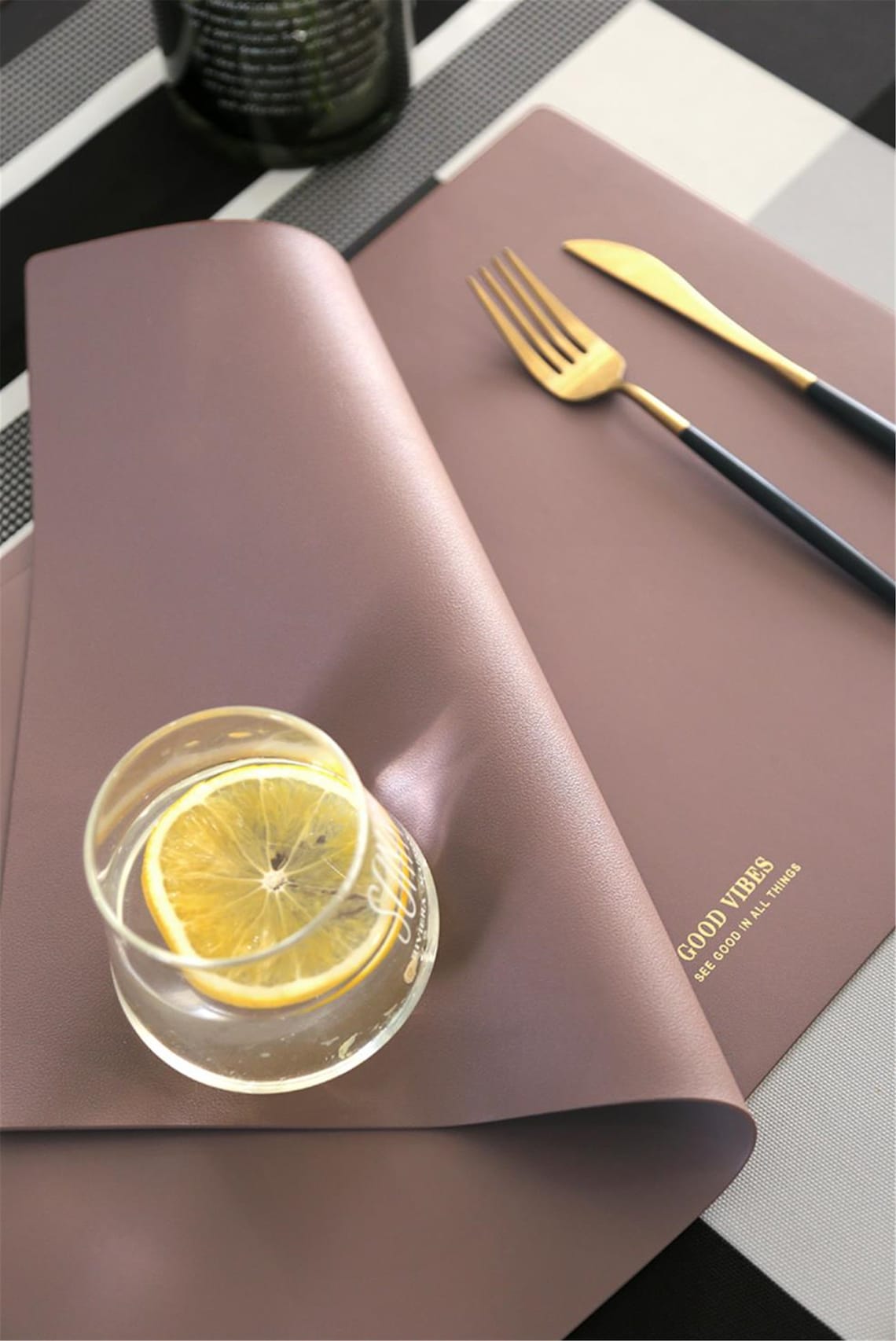 Rectangle leather placemats PU leather waterproof table Etsy