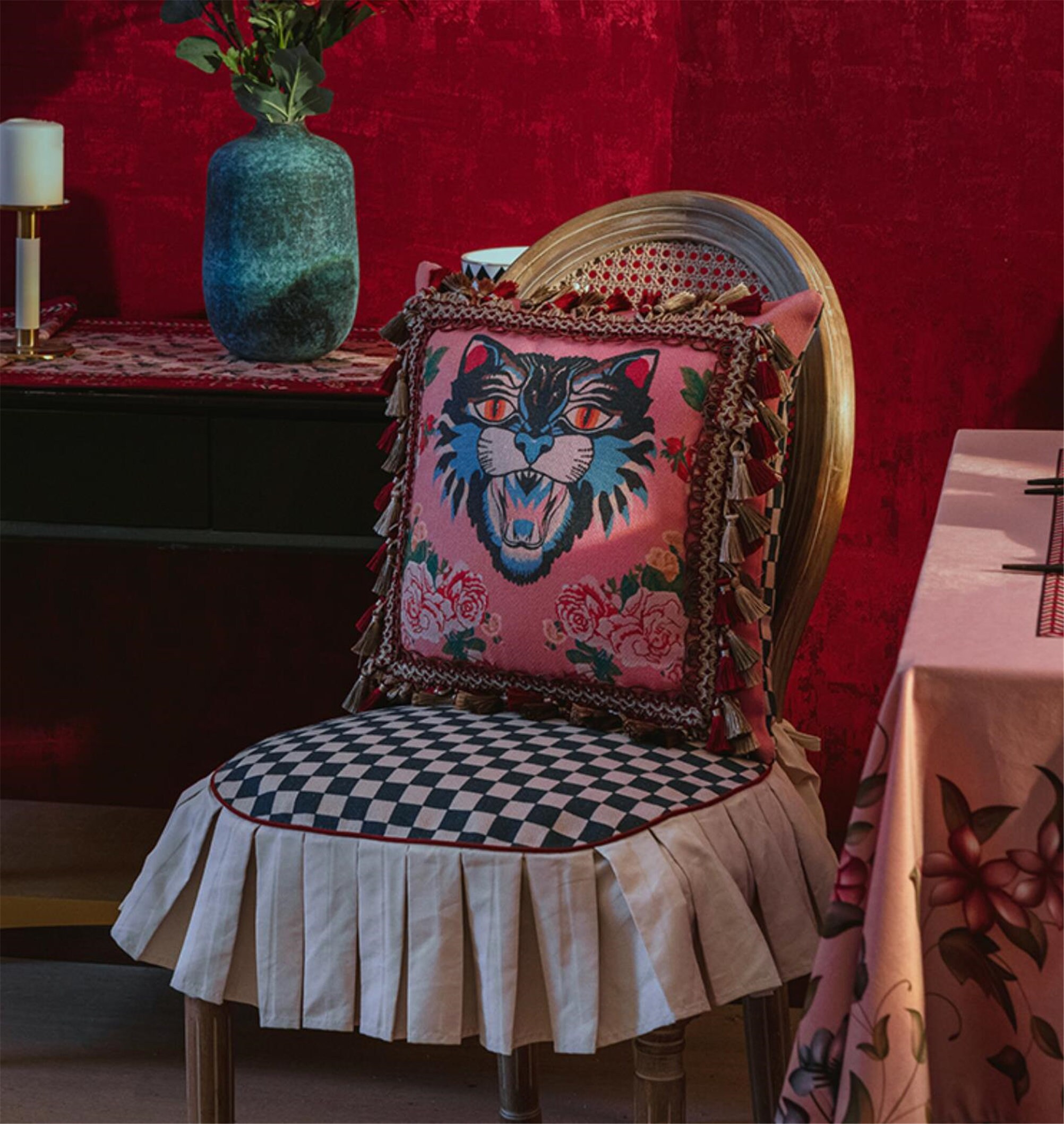 Black and White Chair Cushion With Insertmodern Chair Pad Etsy