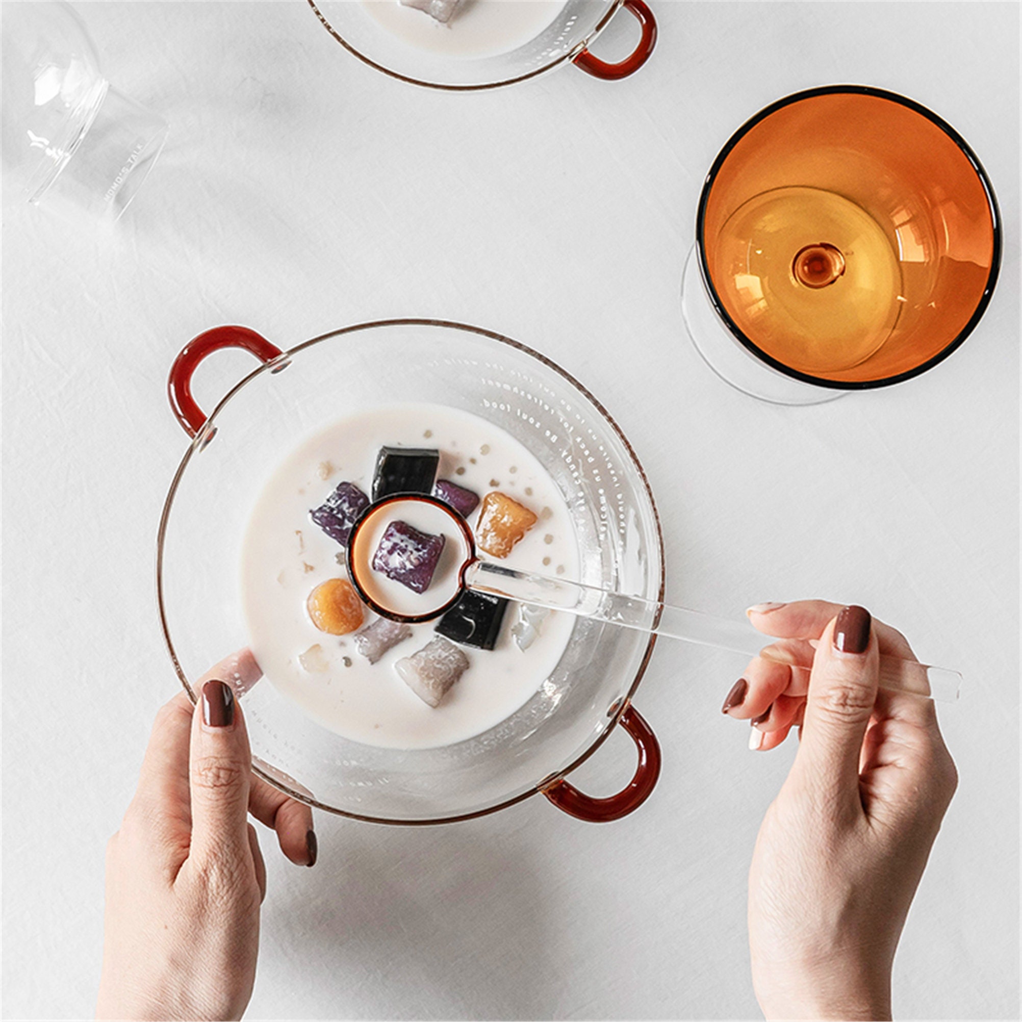 Serving glass bowl heat resistant salad bowl dessert glass Etsy