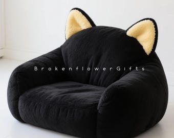 Animal Shaped Couch Cover,Cat Beanbag Cover, Fur Beanbag Cover, Custom Size Beanbag Cover, Furry Bean Bag Cover, Newborn Photography