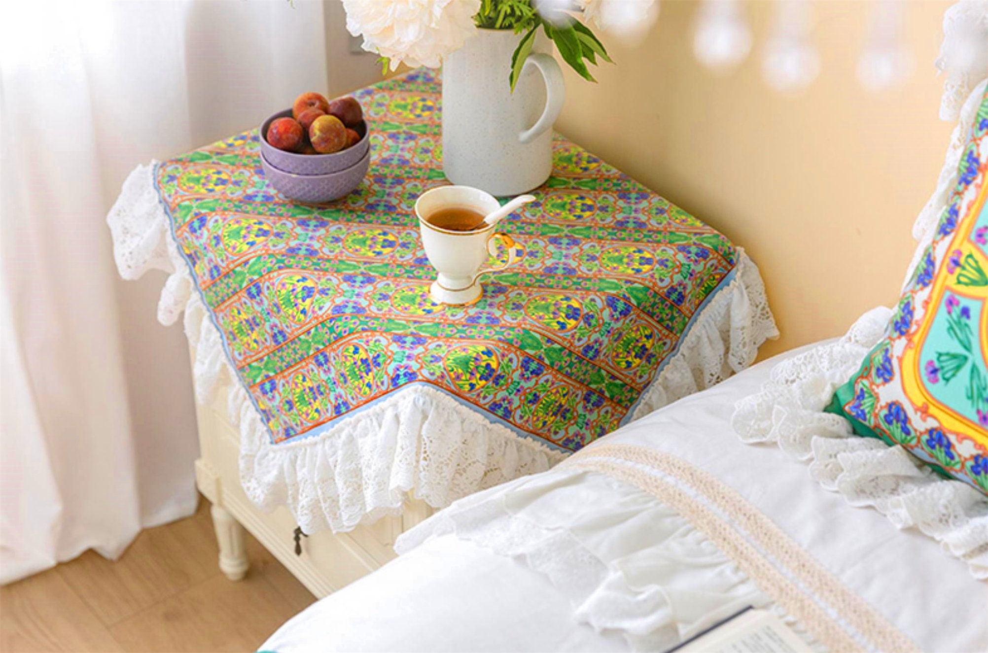 Retro style bedside table decor cloth bedside table Etsy