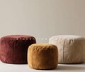 Suede fabric floor cushion cover, round futon cushion cover, outdoor cushion cover, suede ottoman cover,foor rest pouf cover,any size