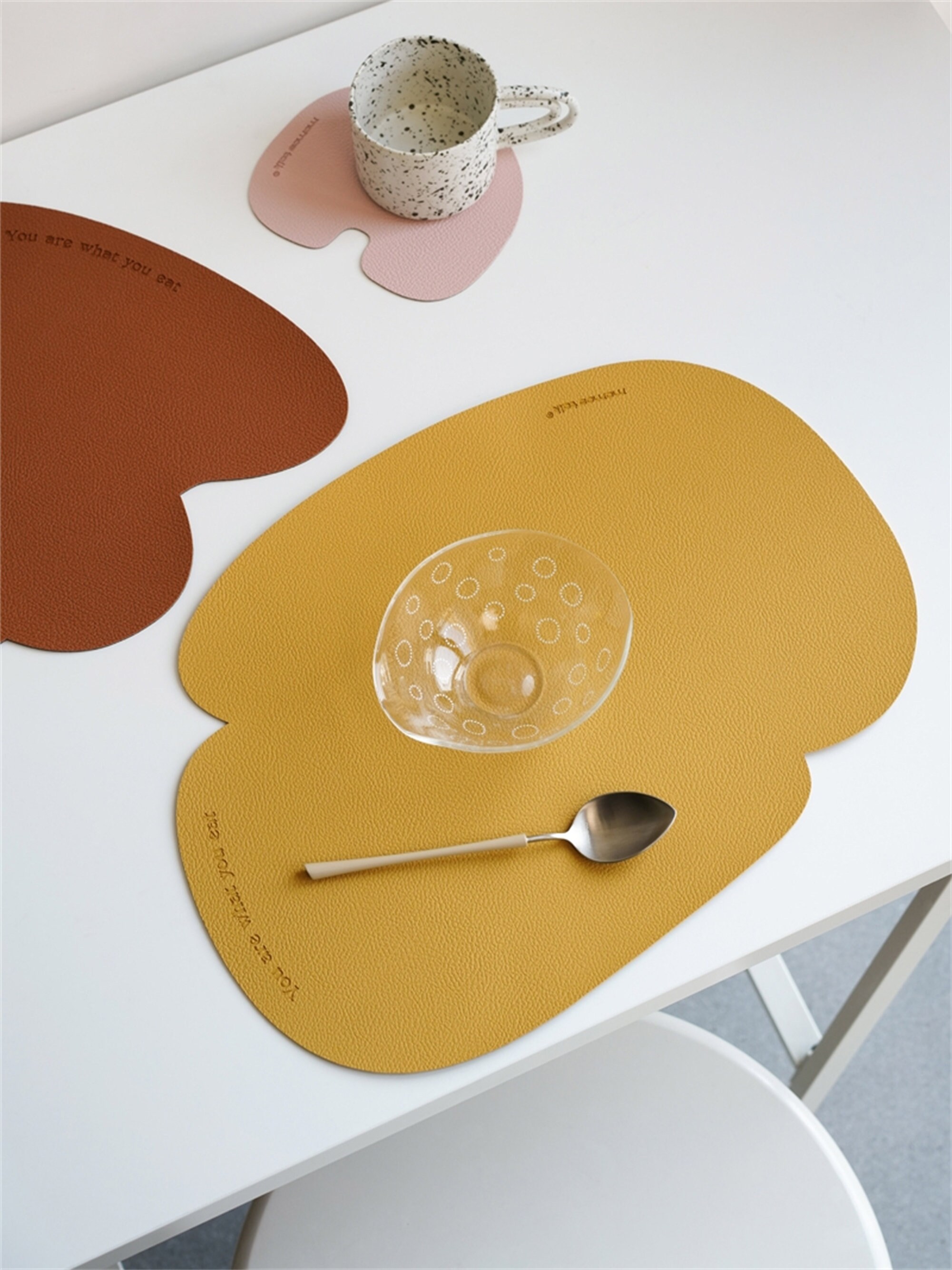 Waterproof Placematsoilproof Matspu Leather Etsy