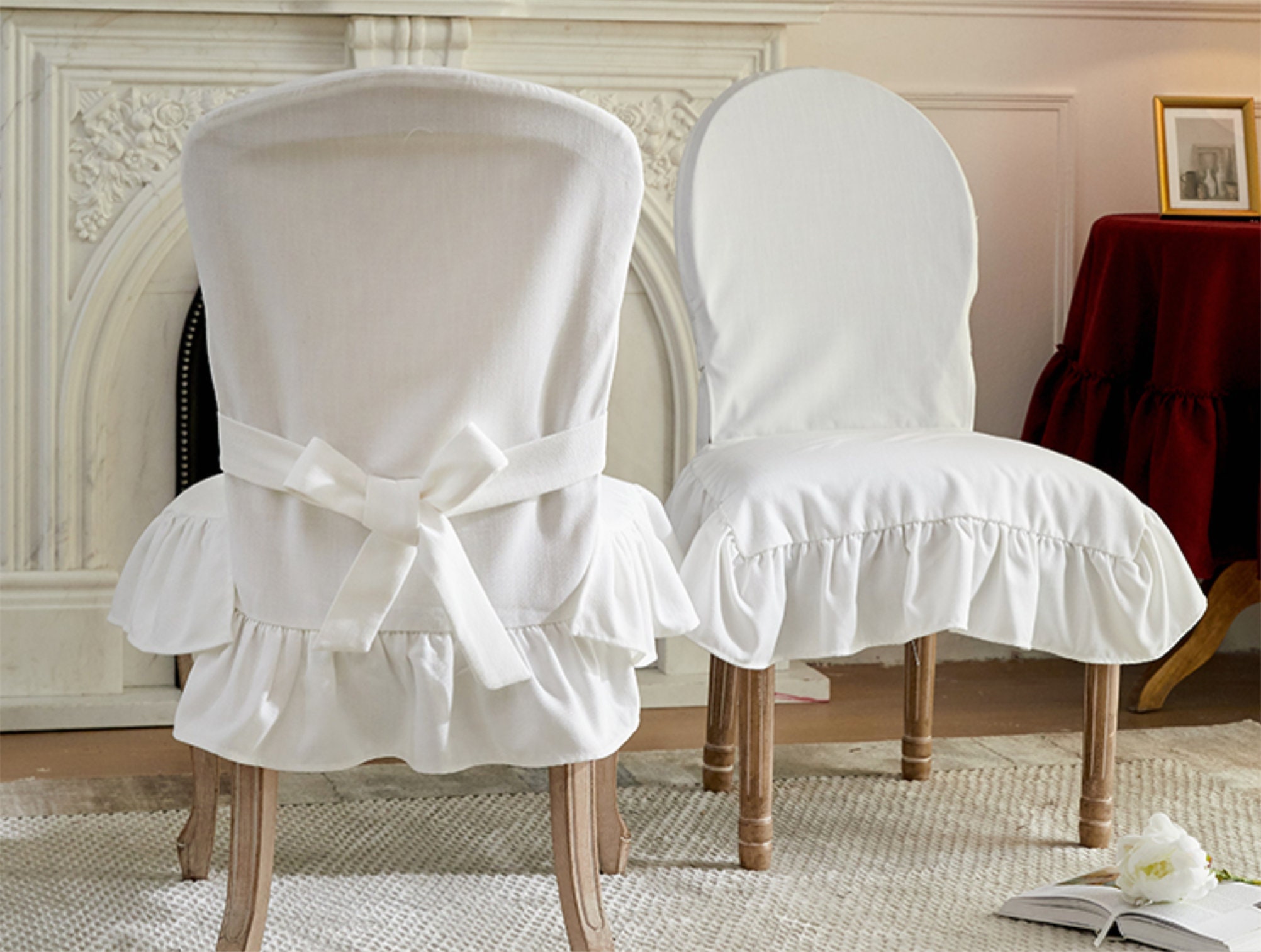 Multicolors Chair Cover Wedding Chair Cover Ruffle Edge Etsy Canada