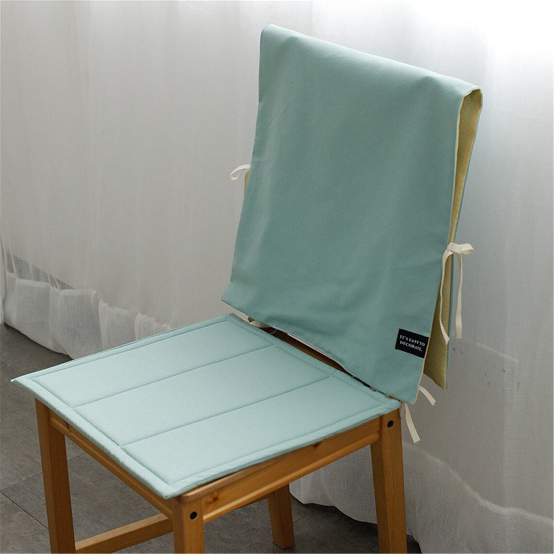 Pure Cotton Non Slip Chair Back Cover No Sew Chair Back Etsy