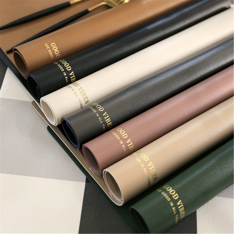 Rectangle Leather Placemats PU Leather Waterproof Table Etsy