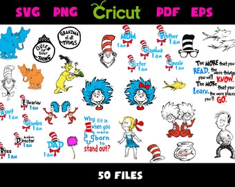 Dr Seuss Svg Files Etsy