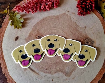 Yellow Labrador Vinyl Sticker | Waterproof | Dog Sticker | Laptop and Water Bottle Sticker