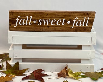 Fall Sweet Fall Wood Sign / Segni di legno / Fall Decor / Segni di legno personalizzabili / Regali personalizzati / Decorazioni per la casa fatte a mano